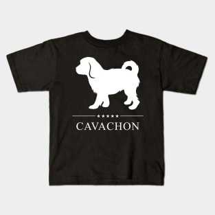 Cavachon Dog White Silhouette Kids T-Shirt